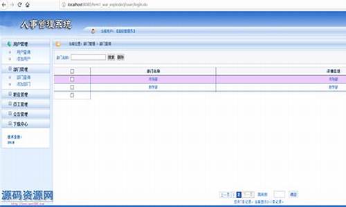 人事管理系统 源码_人力资源管理系统源码